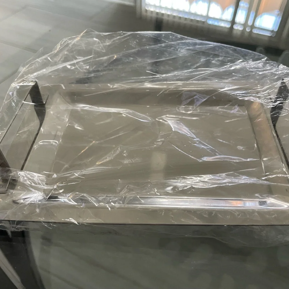 Sleek Silver Vanity Tray 4 1/2 x 6 3/4